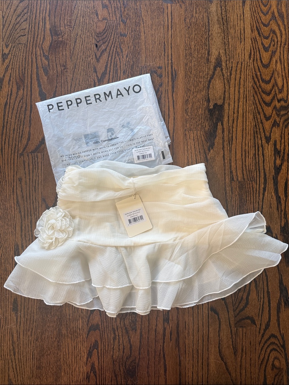 Peppermayo Women's Call Me Never Tiered Mini Skirt